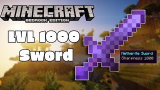 How to Get a Sharpness 1000 Sword In Minecraft Bedrock [upl. by Eceirehs]