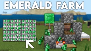 NEW Emerald Farm Tutorial in Minecraft Bedrock [upl. by Razal279]