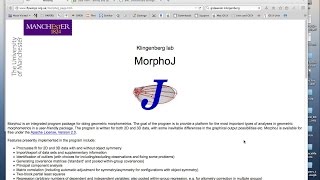 MorphoJ Tutorial 1 4ED3 Evolutionary Developmental Biology [upl. by Barthold]