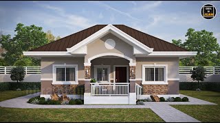 BUNGALOW HOUSE DESIGN  3 BEDROOM SIMPLE HOUSE DESIGN [upl. by Bohlen]