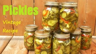 Bread amp Butter Pickles  Sweet Vintage Recipe [upl. by Husein]