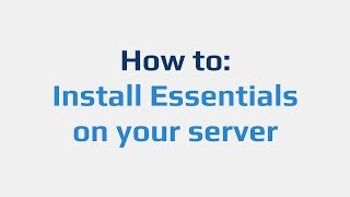 How to Install Essentials on your server [upl. by Roma595]