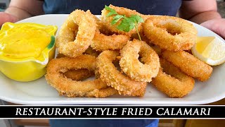 Making RestaurantStyle Fried Calamari at Home  Calamares Fritos Recipe [upl. by Maitland]