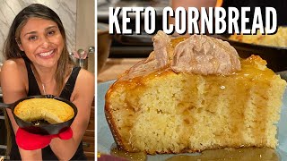 BEST KETO CORNBREAD RECIPE EVER How to Make Keto Cornbread with quotHoney Butterquot [upl. by Lesley]