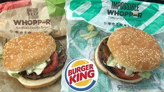 Burger King The Impossible Whopper vs Whopper – Comparison amp Review [upl. by Andre]