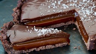 Chocolate Salted Caramel Tart Recipe [upl. by Jeralee]