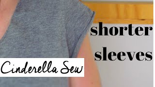 How to cut shorter sleeves on a tshirt  Cut cap sleeves  Easy DIY Tutorial  Cinderella Sew [upl. by Ltihcox905]