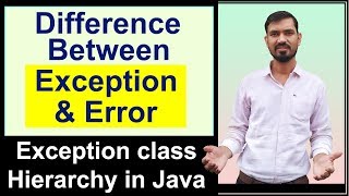 Difference between Exception and Error in Java  Exception hierarchy in java [upl. by Born]