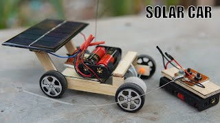 How to Make Remote Controlled Solar Powered Car  at Home  MH4 TECH [upl. by Imuya]