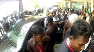 Sri Lanka President Mahinda Rajapaksa doorstepped [upl. by Ttennej]