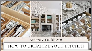 ORGANIZED KITCHEN TOUR  How To Organize Your Kitchen [upl. by Amrac]