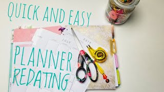 How To Redate A Planner  The Easy Way [upl. by Mutz]