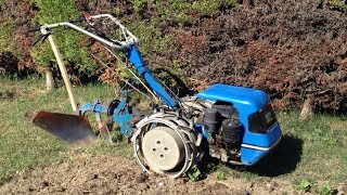 Aratura con motocoltivatore bcs 735 PLOUGHING MOTOCULTOR [upl. by Annovahs]