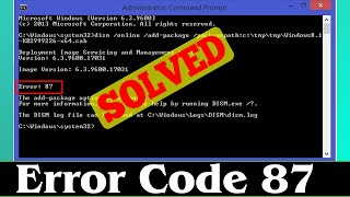 SOLVED How to Fix Error 87 Code Problem 100 Working [upl. by Raual]