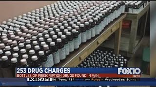 Man found with 252 bottles of prescription drugs [upl. by Tannie]