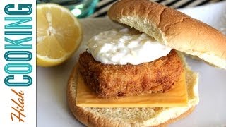 How to Make FiletOFish Sandwich Copy Cat Recipe  Hilah Cooking [upl. by Teuton]