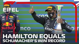 Lewis Hamilton Matches Michael Schumachers Incredible Win Record  2020 Eifel Grand Prix [upl. by Itnaihc]