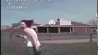 Raw Video shows wanted suspect Madison Dickson being run over by police [upl. by Lilahk]