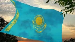 Flag and anthem of Kazakhstan [upl. by Yelwah646]