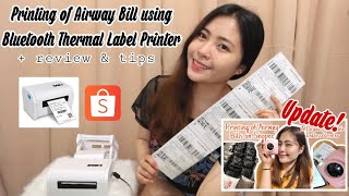 SHOPEE TIPS  Paano mag Print ng Airway Bills Thermal Label Printer amp Phone  Paperang Update [upl. by Grory]