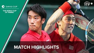 NishikoriSugita Japan vs SmirnovStakhovsky Ukraine  Davis Cup Highlights  ITF [upl. by Annovahs790]