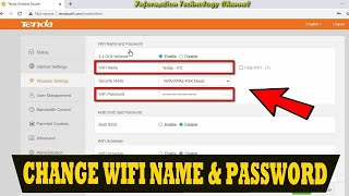 How to Change WiFi Name and Password in Tenda WiFi Router [upl. by Llewol]