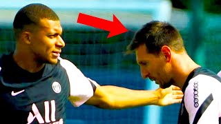 THATS WHAT HAPPENED BETWEEN MESSI and MBAPPE at PSG training Mbappe vs Messi [upl. by Rednasela]