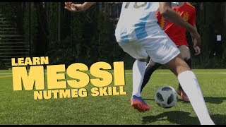 Learn Easy Messi Nutmeg Football skill [upl. by Kanor]