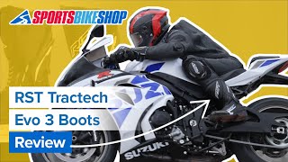 RST Tractech Evo 3 motorcycle boots review  Sportsbikeshop [upl. by Chan]