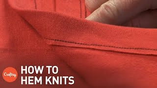 How to Hem Knit Fabric Without a Serger  Sewing Tutorial with Linda Lee [upl. by Zita]