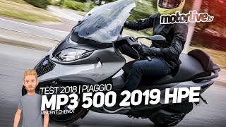 PIAGGIO MP3 500 HPE  TEST 2018 [upl. by Pavior233]