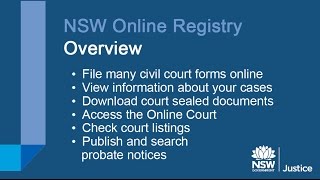 NSW Online Registry Overview [upl. by Udall278]