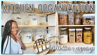 SMALL KITCHEN ORGANIZATION ON A BUDGET Pantry Organization Ideas  Hacks  satisfying FIXERUPPER [upl. by Lorri]