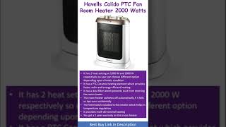 Havells PTC Fan Room Heater 2000 watts  Review [upl. by Mayer]