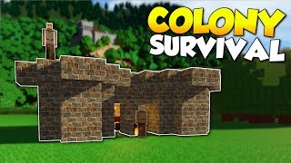 BUILDING A COLONY amp BECOMING KING  Colony Survival Gameplay Ep 1  Kingdom Building [upl. by Bullough]