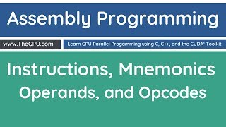 Learn Assembly Programming  Instructions Mnemonics Operands and Opcodes [upl. by Gnen]