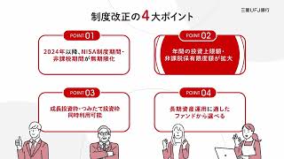 新しいNISA制度のポイント【三菱UFJ銀行公式】 [upl. by Nauqyaj]