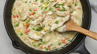 Healthy Crustless Chicken Pot Pie  Chicken Pot Pie Soup [upl. by Hillell]