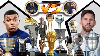 LIONEL MESSI VS KYLIAN MBAPPE all trophy and awards Comparison [upl. by Bealle]