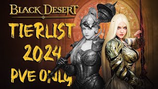 BDO  Ultimate Class Tier List  2024  PvE Only [upl. by Azriel776]