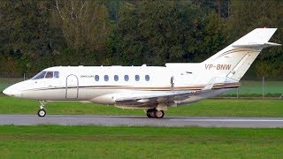 Hawker 850XP  SiriusAero  TakeOff at Bern [upl. by Kenlay]