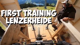 FIRST TRAINING  LENZERHEIDE WORLDCUP [upl. by Nosrac]