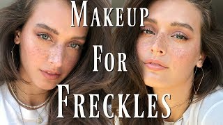 Everyday Makeup For Freckles  Foundation for Freckles amp Faux Freckle HowTo [upl. by Aylward]