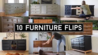 10 Inspiring Furniture Flips Ep 2  Beautiful Furniture Makeovers  Furniture Flips [upl. by Nikolia]