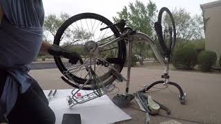 Achterwiel  achterband fiets vervangen Replace rear tire on bicycle 20 [upl. by Illyes]