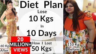 Diet Plan To Lose Weight Fast In Hindi  Lose 10 Kgs In 10 Days  DrShikha Singh [upl. by Eile987]