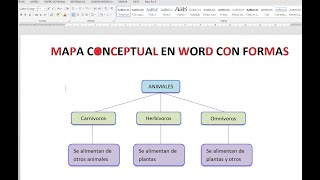 MAPA CONCEPTUAL EN WORD CON FORMAS [upl. by Samid]