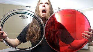 Drumhead Comparison  Evans EC2 vs Hydraulic [upl. by Talbert]