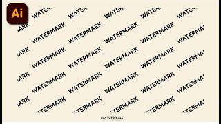 How to create Watermark in Adobe Illustrator [upl. by Sillek]