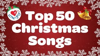 Top 50 Christmas Songs amp Carols  Over 2 Hours Beautiful Xmas Music [upl. by Norvol]